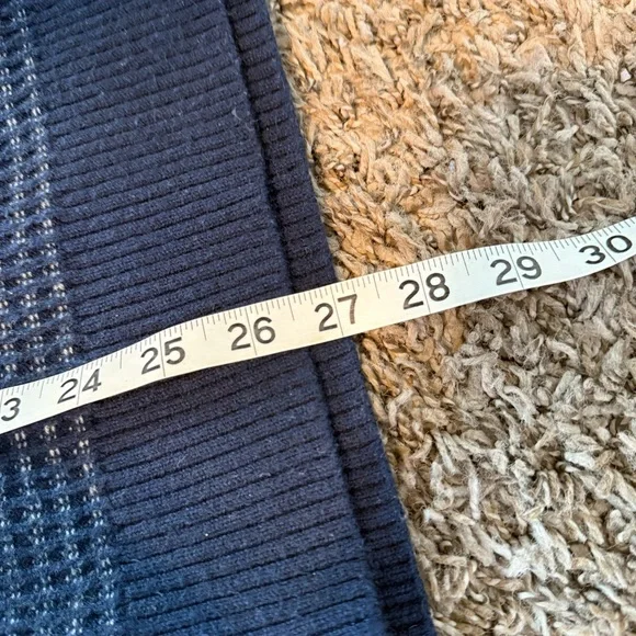 Smartwool Ripple Ridge Tick Stitch Men Size S Crew Sweater Blue Merino Wool Knit - Picture 6 of 6